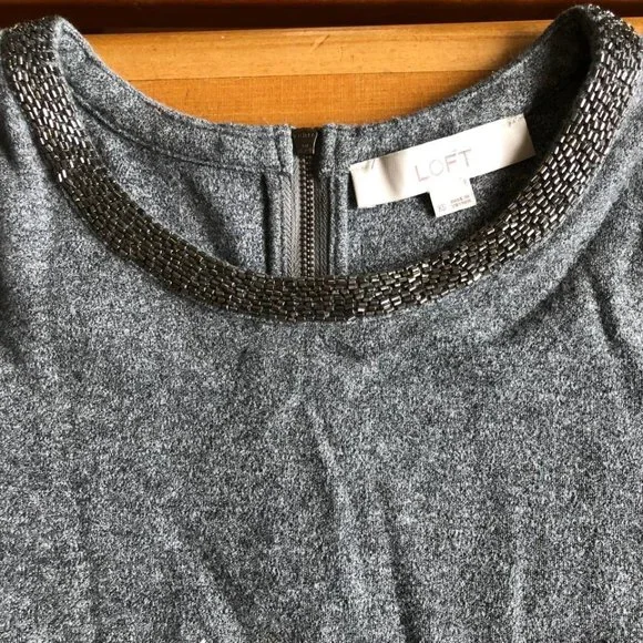 Ann Taylor  LOFT Crystal Collar Shift Dress - Picture 11 of 13